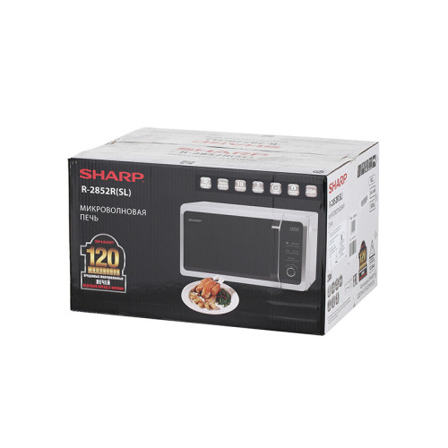 Микроволновая печь Sharp/ 20 л, 800 Вт, эмаль, серебристый