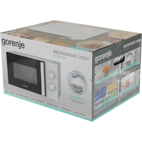 Микроволновая печь GORENJE 20L SOLO WHITE MO20E1WH 740248 800W