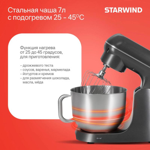 Миксер планетарный Starwind SPM4171 1200Вт серебристый