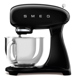 Планетарный миксер, Мощность 0,8 кВт; Объем чаши 4,8л; Регулировка скорости, 2 насадки для взбивания, 1 насадка для теста, крышка для чаши, черный