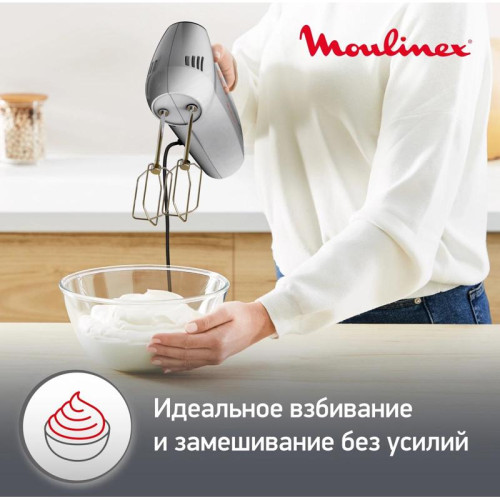 Миксер ручной Moulinex HM310E10 300Вт серебристый