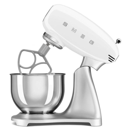 Планетарный миксер SMEG, стиль 50-х г.г., мощность 800 Вт, объем чаши 4.8 л, 10 скоростей, цвет белый Планетарный миксер SMEG, стиль 50-х г.г., мощность 800 Вт, объем чаши 4.8 л, 10 скоростей, цвет белый