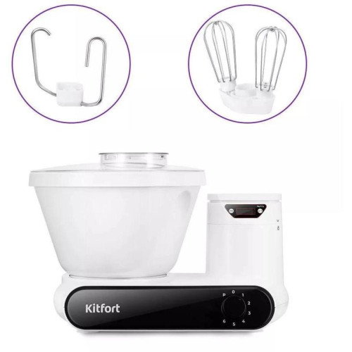 Миксер планетарный Kitfort КТ-3478 1200Вт белый