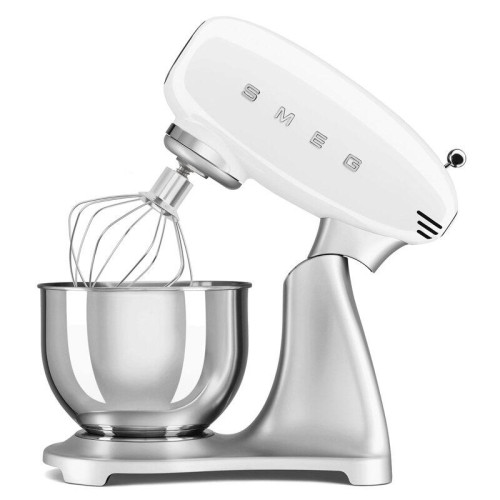 Планетарный миксер SMEG, стиль 50-х г.г., мощность 800 Вт, объем чаши 4.8 л, 10 скоростей, цвет белый Планетарный миксер SMEG, стиль 50-х г.г., мощность 800 Вт, объем чаши 4.8 л, 10 скоростей, цвет белый