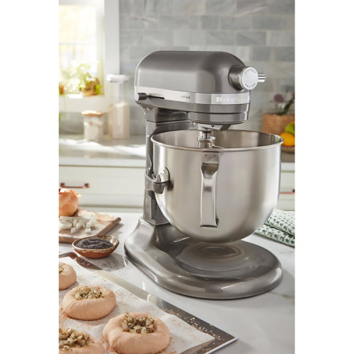 Настольный миксер KitchenAid Artisan с выдвижной чашей 6.6 л, цвет серебристый