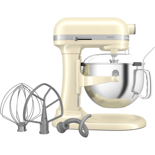 Настольный миксер с выдвижной чашей KitchenAid, 5.6 л, мощность 375 Вт, планетарное вращение, механическое управление, 11 скоростей, венчик/крюк для теста/лопатка для смешивания, цвет бежевый Настольный миксер с выдвижной чашей KitchenAid, 5.6 л, мощность 375 Вт, планетарное вращение, механическое управление, 11 скоростей, венчик/крюк для теста/лопатка для смешивания, цвет бежевый