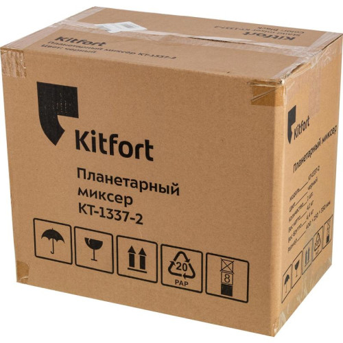 Миксер планетарный Kitfort КТ-1337-2 600Вт черный/серебристый