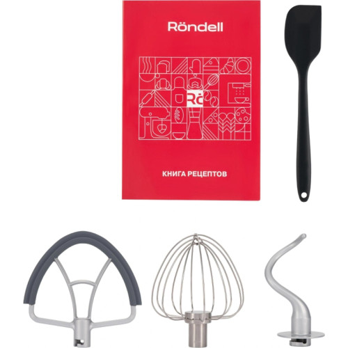 Миксер планетарный Rondell RDE-PM450 2000Вт титановое серебро Миксер планетарный Rondell RDE-PM450 2000Вт титановое серебро
