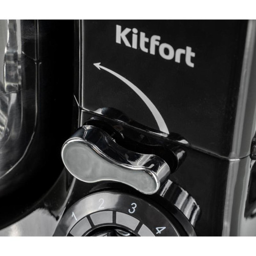 Миксер планетарный Kitfort КТ-1337-2 600Вт черный/серебристый