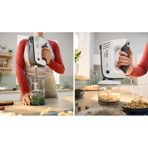 Миксер ручной Bosch MFQ37480 750Вт белый/серый