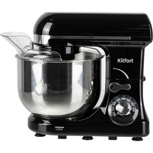 Миксер планетарный Kitfort КТ-1337-2 600Вт черный/серебристый