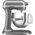 Настольный миксер KitchenAid Artisan с выдвижной чашей 6.6 л, цвет серебристый