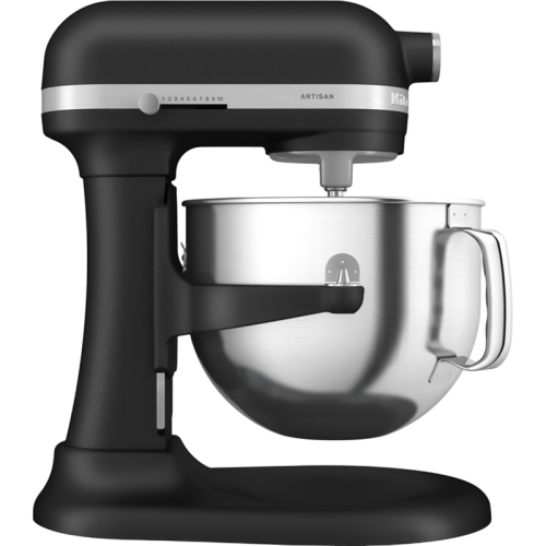 Настольный миксер KitchenAid Artisan с выдвижной чашей 6.6 л, цвет черный