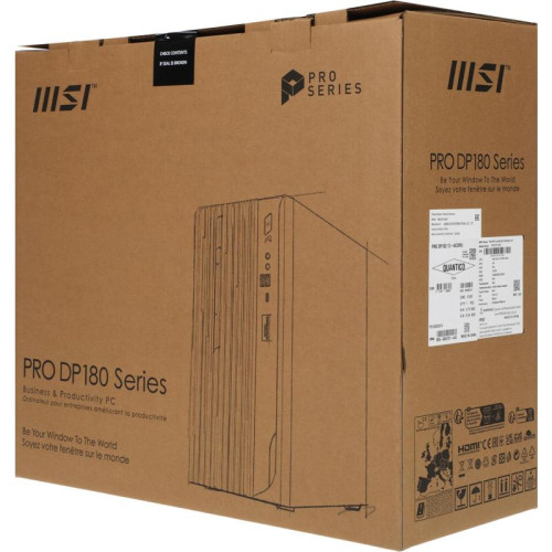 ПК Мини MSI Pro DP180 12-443XRU i3 12100 (3.3) 16Gb SSD512Gb UHDG 730 CR noOS 2.5xGbitEth+1xGbitEth WiFi BT 500W черный (9S6-B0A721-443)