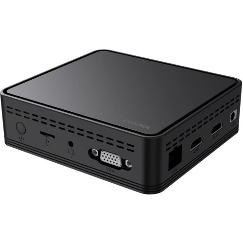 Неттоп Digma Mini Office Cel N4020 (1.1) 8Gb SSD256Gb UHDG 600 CR Windows 11 Professional GbitEth WiFi BT 36W черный (DPCN-8CXW01)