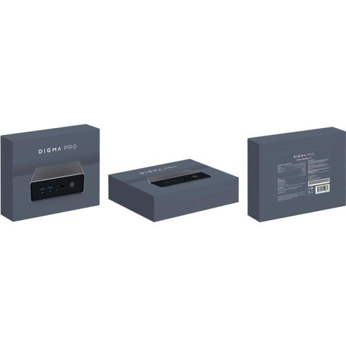 Неттоп Digma Pro Minimax U1 i5 1235U (1.3) 8Gb SSD256Gb UHDG Windows 11 Professional GbitEth WiFi BT 60W темно-серый/черный (DPP5-8CXW02)