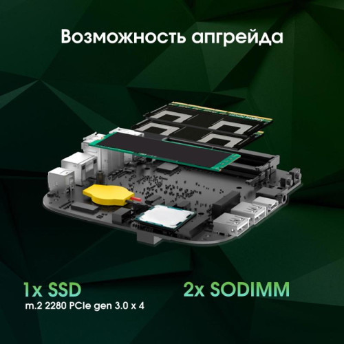 Неттоп DIGMA PRO Minimax U1 Intel Core i5 1235U,  DDR4 16ГБ, 512ГБ(SSD),  Intel Iris Xe,  Windows 11 Pro,  темно-серый и черный [dpp5-adxw05]