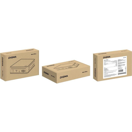 Неттоп Digma Mini Office Cel N4020 (1.1) 8Gb SSD256Gb UHDG 600 CR Windows 11 Professional GbitEth WiFi BT 36W черный (DPCN-8CXW01)