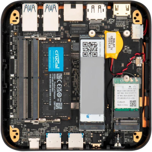 Неттоп IRU Tactio 525 Ryzen 5 6600H (3.3) 16Gb SSD512Gb 660M без ОС GbitEth WiFi BT черный (2099145)