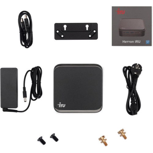 Неттоп IRU 310TLCN i3 1115G4 (3) 8Gb SSD256Gb UHDG Windows 11 Professional GbitEth WiFi BT черный (1975168)