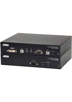 Удлинитель/extender, DVI-D+AUDIO+RS232, 20 км., 1xОптич.волокно одномод./singlemode 1310/1550нм, DVI-D+2xMINIJACK+DB9+LС+2xUSB А-Тип+2xUSB B-Тип, F, без шнуров, 2xБ.П. 220> 5.3V, (до 1920x1200 60Hz;HDTV 720p/1080p;HDCP)/ DVI Optical KVM Extender W/1.8M W/