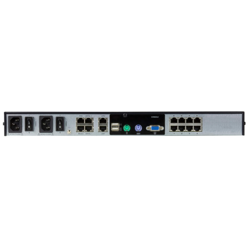 Переключатель, электрон., KVM,  1 local user PS2/USB+VGA+ IP user => 8 cpu (PS2/USB/Sun+VGA)/RS232, без шнуров и адаптеров, 1900x1200, 1U 19