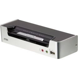 Переключатель, электрон., KVM+Audio+USB 2.0,  1 user USB+HDMI =>  2 cpu USB+HDMI, соШнур. USB 2х1.8м., настол., исп.стандарт, без OSD, некаскад../ CUBIQ 2 PORT HDMI KVMP SWITCH W/1.8M