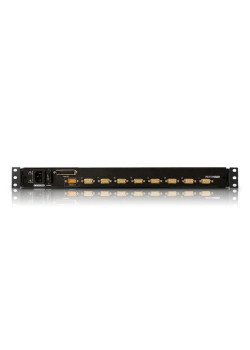 8-портовый KVM-переключатель с ЖК-дисплеем Slideaway/ATEN/ SINGLE RAIL 8P PS/2-USB LCDKVMP 17INCH