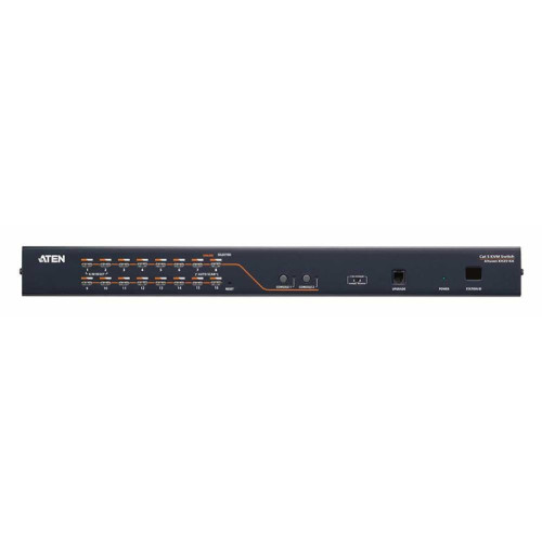 16-портовый КВМ-коммутатор высокой плотности с кабелем Cat 5/ATEN/ 16 Port Cat 5 High Density KVM SW W/POWER 2users