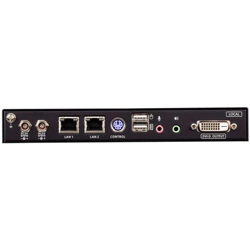 Удлинитель, KVM+DVI, управление по IP, Rackmount/Desktop, 10/100 Base-T, с KVM-шнурами PS2 1х1.2м.;USB 1x1.2м., TCP/IP, (Virtual Media;WIN98SE/ME/2000/XP/FREE-BSD/LINUX 7.0 или выше;1600x1200 60Hz;)/ 1-Local/Remote Share Access Single Port DVI KVM over IP