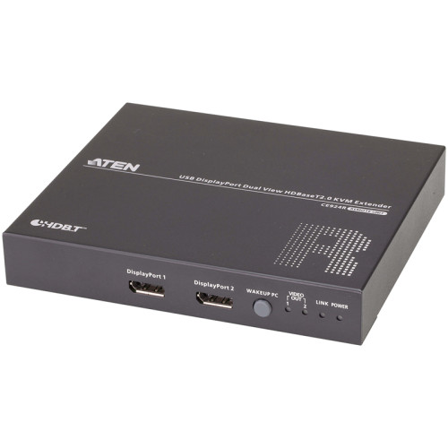 USB, Двойдной DisplayPort, КВМ-удлинитель с поддержкой HDBaseT™ 2.0 (4K@100 м)/ATEN/ USB Dual DisplayPort HDBaseT2.0 KVM Extender (4K@100м)