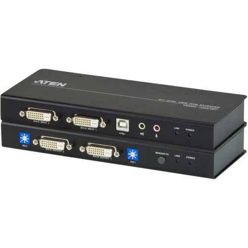 Удлинитель консоли (клав./мышь USB+DVI+аудио+RS232) на 60м/ DVI DUAL LINK KVM EXTENDER W/1.8M