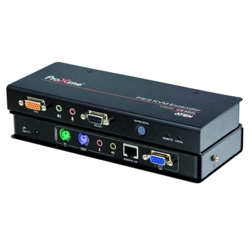 Удлинитель, SVGA+KBD&MOUSE PS/2+AUDIO+RS232, 150 метр., SPHD17+HD-DB15+2x6MINIDIN+2xMINI JACK+DB9, Female, c KVM-шнуром PS2x1.8м., Б.П. 220> 5.3V, (2 консоли;макс.разр. 1600х1200/150м 60Hz/1920x1200/30м 60Hz DDC2B защита ESD/перенапр.)/ PS/2 KVM EXTENDER 