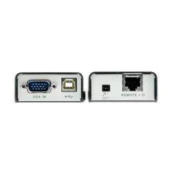 Удлинитель/усилитель/extender, VGA/SVGA+KBD+MOUSE USB, 100 метр., HD-DB15+USB A-тип/USB B-тип, Female, без шнуров, Б.П. 220> 5V, (по витой паре/UTP/FTP макс.разрешение 1920х1200 60Hz(30m) 1280х1024 60Hz(100m) DDC2B3 г.гар.+электростраховка/ Mini USB KVM E