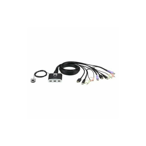 2-портовый KVM-переключатель со встроенными KVM кабелями (1,2м), 1 user(HDMI(Female)+2xAudio(Female)+2xUSB(Тип А Female), KVM-порты:(HDMI(Male)+2xAudio(Male)+2xUSB(Тип A Male). Поддержка до (1920 x 1200) 1080p. Звук 2.1/ PETITE 2 PORT USB2.0 HDMI KVM SWI 2-портовый KVM-переключатель со встроенными KVM кабелями (1,2м), 1 user(HDMI(Female)+2xAudio(Female)+2xUSB(Тип А Female), KVM-порты:(HDMI(Male)+2xAudio(Male)+2xUSB(Тип A Male). Поддержка до (1920 x 1200) 1080p. Звук 2.1/ PETITE 2 PORT USB2.0 HDMI KVM SWI