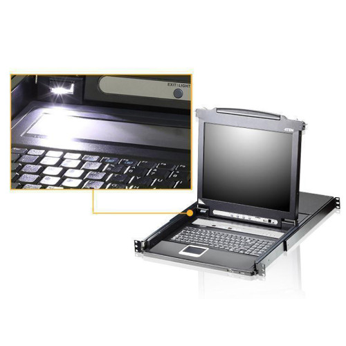 8-портовый KVM-переключатель с ЖК-дисплеем Slideaway/ATEN/ 17.3