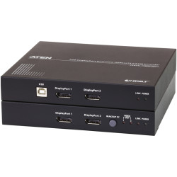 USB, Двойдной DisplayPort, КВМ-удлинитель с поддержкой HDBaseT™ 2.0 (4K@100 м)/ATEN/ USB Dual DisplayPort HDBaseT2.0 KVM Extender (4K@100м)