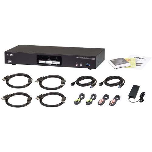2-Поротовый USB3.0 4K DisplayPort Dual Display KVM переключатель/ 2-Port USB3.0 4K DisplayPort Dual Display KVM switch. Aten