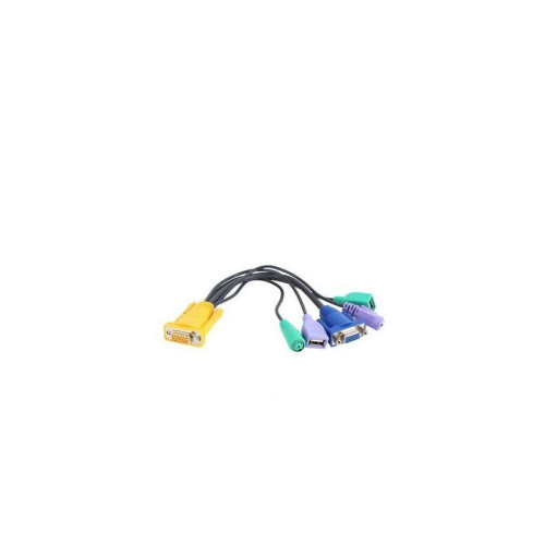 Кабель KVM консольный./ CABLE SP18F--HD15F/MD6F*2/USBA F*2 ,L:27CM