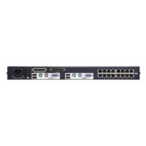 16-портовый КВМ-коммутатор высокой плотности с кабелем Cat 5/ATEN/ 16 Port Cat 5 High Density KVM SW W/POWER 2users