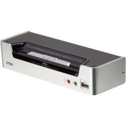 Переключатель, электрон., KVM+Audio+USB 2.0, 1 user USB+HDMI => 2 cpu USB+HDMI, соШнур. USB 2х1.8м., настол., исп.стандарт, без OSD, некаскад../ CUBIQ 2 PORT HDMI KVMP SWITCH W/1.8M