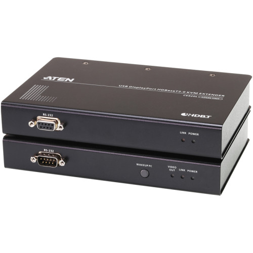 Видео-удлинитель  (локальный модуль), выходы:1 x DisplayPort, 1 x USB тип B, 1 x аудио 3,5 мм, 1 x аудио 3,5 мм, 1 x гнездо RJ-45, видео: 1080P на 100м (Cat 5e), питание: DC5V:6.74W:47BTU/ USB DisplayPort HDBaseT2.0 KVM Extender, Local