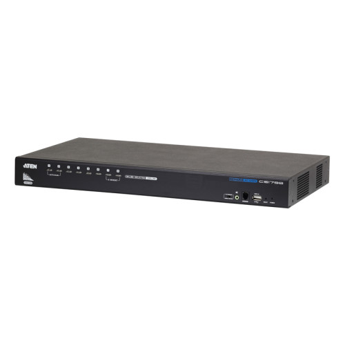 Переключатель, электрон., KVM+Audio+USB 2.0,  1 user USB+HDMI =>  4 cpu USB+HDMI, соШнур. USB 2х1.8м., настол., исп.стандарт, без OSD, некаскад../ 8 PORT USB HDMI KVM SWITCH W/EU PW CORD.
