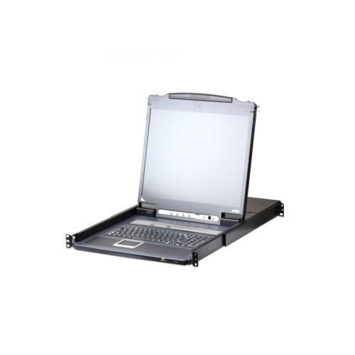 16-портовый IP KVM-переключатель с ЖК-дисплеем Slideaway/ATEN/ SINGLE RAIL 16P PS/2-USB LCDKVMP 19INCH WIH IP