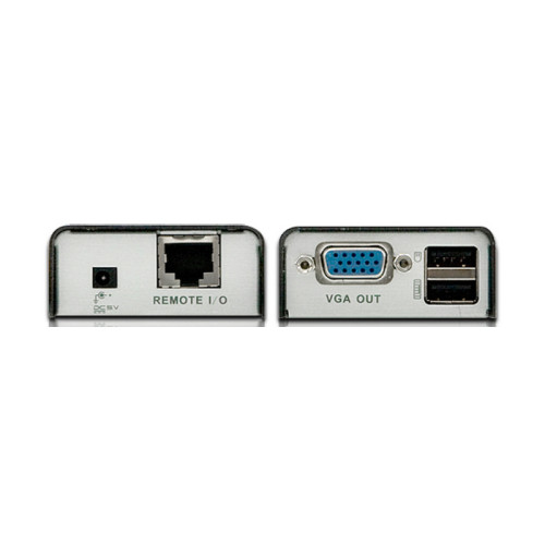 Удлинитель/усилитель/extender, VGA/SVGA+KBD+MOUSE USB, 100 метр., HD-DB15+USB A-тип/USB B-тип, Female, без шнуров, Б.П. 220> 5V, (по витой паре/UTP/FTP макс.разрешение 1920х1200 60Hz(30m) 1280х1024 60Hz(100m) DDC2B3 г.гар.+электростраховка/ Mini USB KVM E