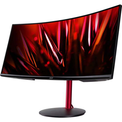 Монитор/ ACER XZ342CUPbmiiphx 34'', ZeroFrame, Curved 1500R Black/Red, 21:9, VA, 3440x1440, 1ms, 400cd, 144Hz, 2xHDMI(2.0) + 1xDP(1.4) + Audio Out, Speakers 2Wx2, FreeSync Premium, HDR 400, H.Adj. 130