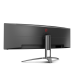 AOC AG493UCX2 49'', Curved, 5120x1440, VA, 165hz, 80M:1, 400cd, 1ms, 3xHDMI 2.0, DP 1.4, 3xUSB 3.2, Type-C 65W, Speakers, H. adj 100mm, 3Y, Black