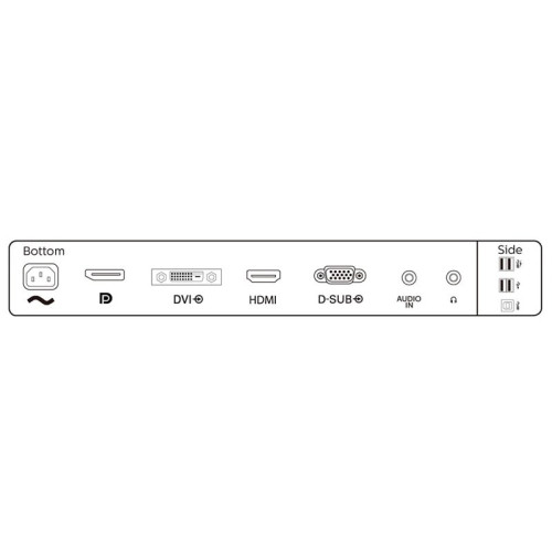 Монитор Philips 241B8QJEB (00/01) 23,8'', 1920x1080, IPS, 75Hz, 50M:1, 250cd, 5ms, VGA, 2*HDMI 2.0, DP 1.2, 4*USB, Speakers , Height adj 150, pivot, VESA 100, 3Y, Black/ Philips 241B8QJEB (00/01) 23,8'', 1920x1080, IPS, 75Hz, 50M:1, 250cd, 5ms, VGA, DVI, 