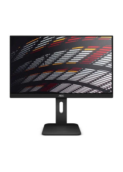 AOC 24P1 23.8'', 1920x1080, IPS, 60hz, 50M:1, 250cd, 4ms, VGA, HDMI 1.4, DP 1.2, 4xUSB 3.2, Speakers, H. adj 150mm, pivot, VESA, 3Y, Black