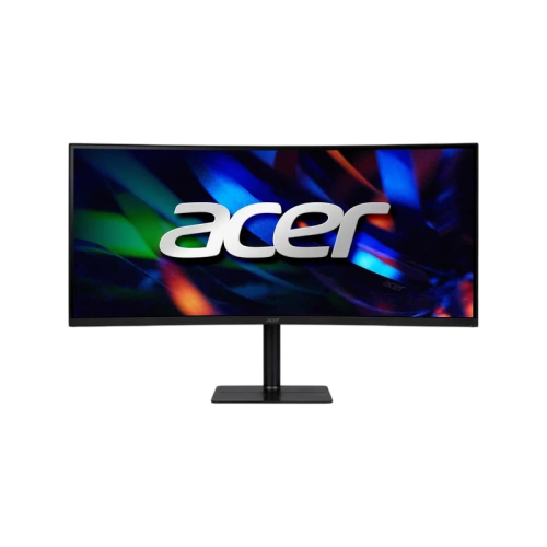 Монитор/ Acer CZ342CURVbmiphuzx 34'', ZeroFrame, Curved 1000R, Black, 21:9, VA, 3440x1440, 0,5ms, 300cd, 180Hz, HDMI(2.0), DP(1.4), Type-C(65W), USB2.0, USB-B (2up 2down), Speakers 3Wx2, FreeSync Premium, HDR 10, hadj 110, Vesa:100x100